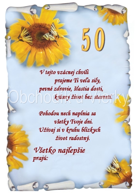 Jedlý obrázok narodeninové - 50 č.8050,10